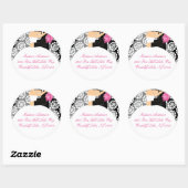 Sticker Étiquette de adresse pour mariée et mariée (Feuille)