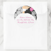 Sticker Étiquette de adresse pour mariée et mariée (Sac)