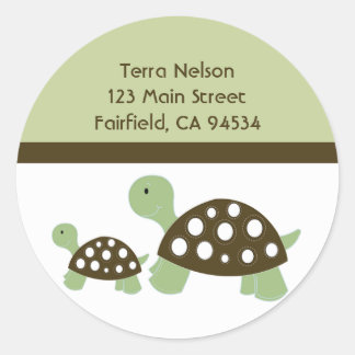Sticker Étiquette de adresse pour tortues à points