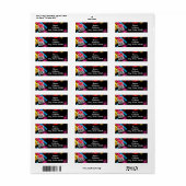 Sticker Étiquette de adresse rétro des années 80 (Feuille entière)