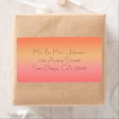 Sticker Étiquette de adresse Tropical Orange Sunse (En situation)