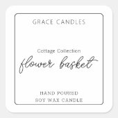 Sticker Étiquette de bougie de produit personnalis (Devant)