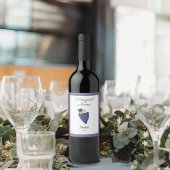 Sticker Étiquette de bouteille de vin rustique ave