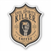 Sticker Étiquette de café Evil Spirits Killer (Devant)