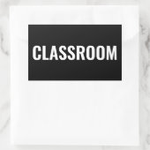 Sticker Étiquette de CLASSROOM en forme rectangula (Sac)