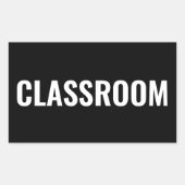Sticker Étiquette de CLASSROOM en forme rectangula (Devant)