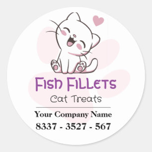 Sticker Étiquette de commerce alimentaire de chat