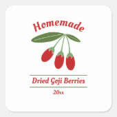 Sticker Étiquette de Goji Berries séché modifiable (Devant)