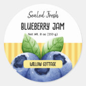 Sticker Étiquette de la jam bleuet du chalet (Devant)