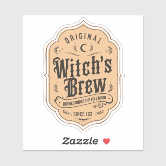 Sticker Étiquette de la sorcière originale (Feuille)