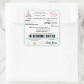 Sticker Étiquette de livraison de Bunny de Pâques (Sac)