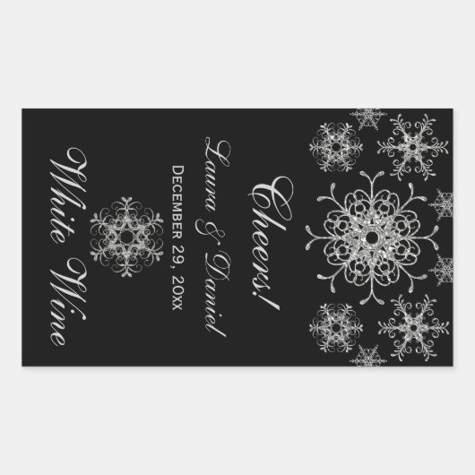 Sticker Étiquette de Parties scintillant d'argent  (Devant)