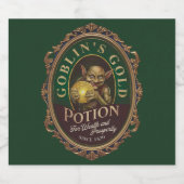 Sticker Étiquette de potion d'or de Goblin (Étiquettes simples)