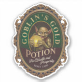 Sticker Étiquette de potion d'or de Goblin (Devant)
