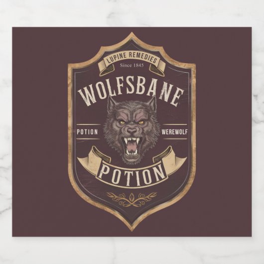 Sticker Étiquette de potion Wolfsbane (Étiquettes simples)