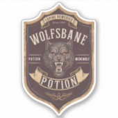 Sticker Étiquette de potion Wolfsbane (Devant)