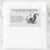 Sticker Étiquette de poulet modifiable pour l'élev (Sac)
