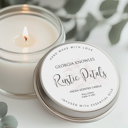 Sticker Étiquette de produit élégant blanc