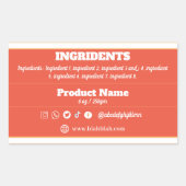 Sticker Étiquette de produit ingrédient (Devant)