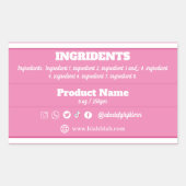 Sticker Étiquette de produit ingrédient (Devant)