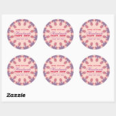 Sticker Étiquette de produit Pink Purple Pastel (Feuille)