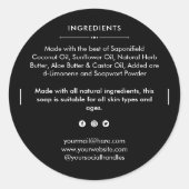 Sticker Étiquette de produit pour barres de savon  (Devant)