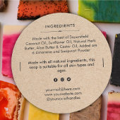 Sticker Étiquette de produit pour barres de savon 