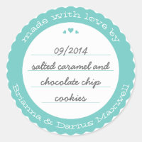 Sticker Étiquette de produits de boulangerie ronde