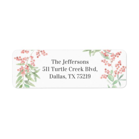 sticker étiquette de retour de la couronne fleurie (Devant)