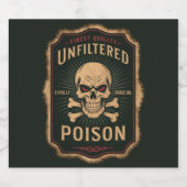 Sticker Étiquette de sang Unicorn clair de lune (Étiquettes simples)