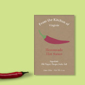 Sticker Étiquette de sauce chaude Kraft - Poivre c