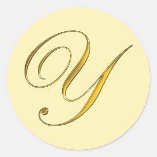 Sticker Étiquette de sceau pour lunogramme d'or Y