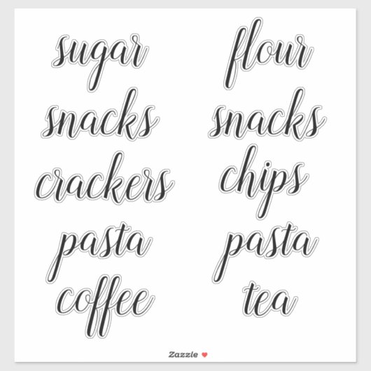 Sticker Étiquette de script de l'organisation de l (Feuille)