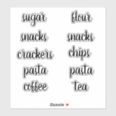 Sticker Étiquette de script de l'organisation de l (Feuille)