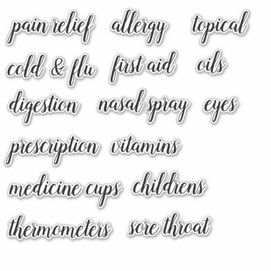 Sticker Étiquette de script de l'organisation du c (Devant)