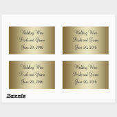Sticker Étiquette de vin Mariage Gold (Feuille)