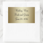 Sticker Étiquette de vin Mariage Gold (Sac)