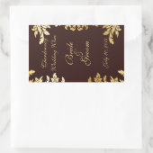 Sticker Étiquette de vin Mariage Gold Art Nouveau (Sac)