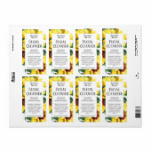 Sticker Étiquette d'ingrédients de tournesol (Feuille entière)