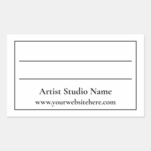 Sticker Étiquette du dos de l'oeuvre (Devant)