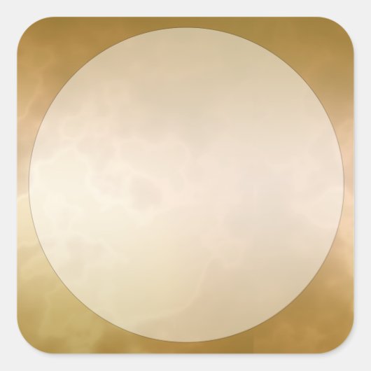 Sticker Étiquette en marbre doré Grand Carré (Devant)