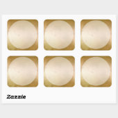 Sticker Étiquette en marbre doré Grand Carré (Feuille)