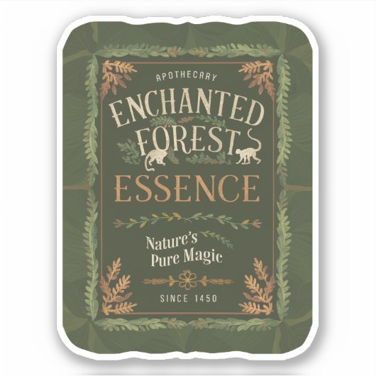 Sticker Étiquette Enchanted Forest Essence (Devant)