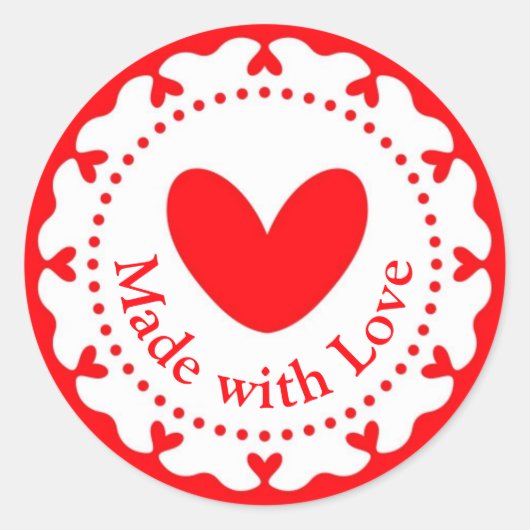 Sticker Étiquette Fabriqué Avec Amour (Devant)