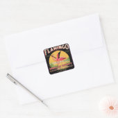 Sticker Étiquette Flamant rose Vintage Fruit Crate (Enveloppe)