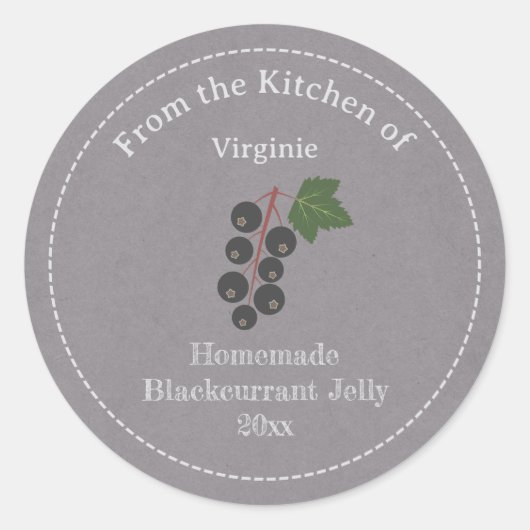 Sticker Étiquette Kraft & Rustic Blackcurry (Devant)