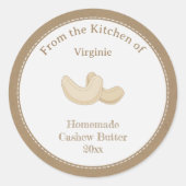Sticker Étiquette Kraft & Rustic Cashew (Devant)