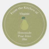 Sticker Étiquette Kraft & Rustic Pear Juice (Devant)