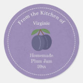 Sticker Étiquette Kraft & Rustic Plum (Devant)