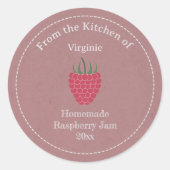 Sticker Étiquette Kraft & Rustic Raspberry (Devant)